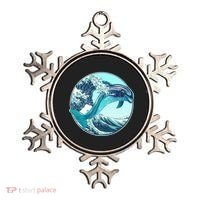 The Great Wave Dolphin Ornament thumb 0