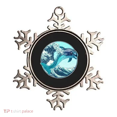 The Great Wave Dolphin Ornament
