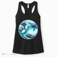 The Great Wave Dolphin Women's Tank Top thumb 0