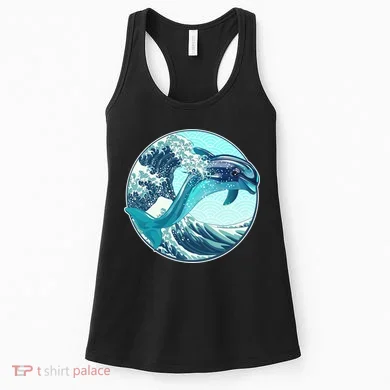 The Great Wave Dolphin Women's Tank Top