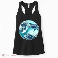 The Great Wave Dolphin Women's Tank Top thumb 0