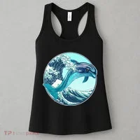 The Great Wave Dolphin Women's Tank Top thumb 3