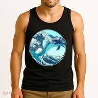 The Great Wave Dolphin Tank Top thumb 3