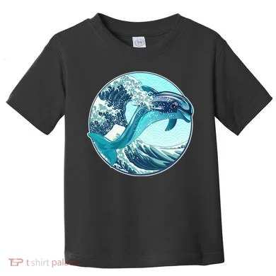 The Great Wave Dolphin Toddler T-Shirt