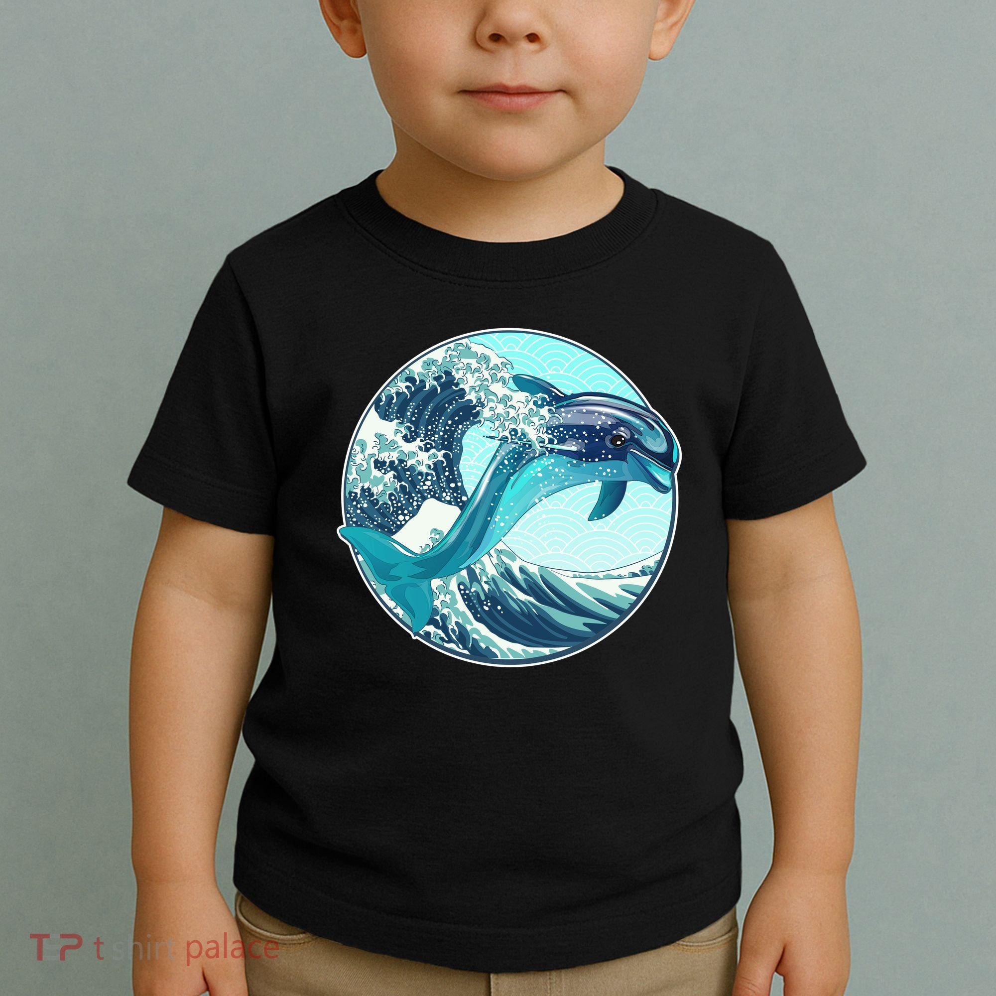 The Great Wave Dolphin Toddler T-Shirt
