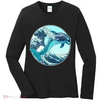 The Great Wave Dolphin Women's Long Sleeve Shirt thumb 0