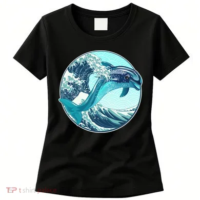 The Great Wave Dolphin Women's T-Shirt