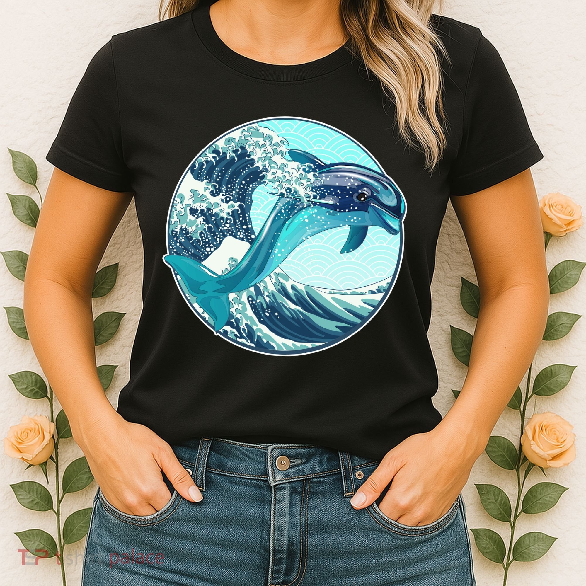 The Great Wave Dolphin Women's T-Shirt