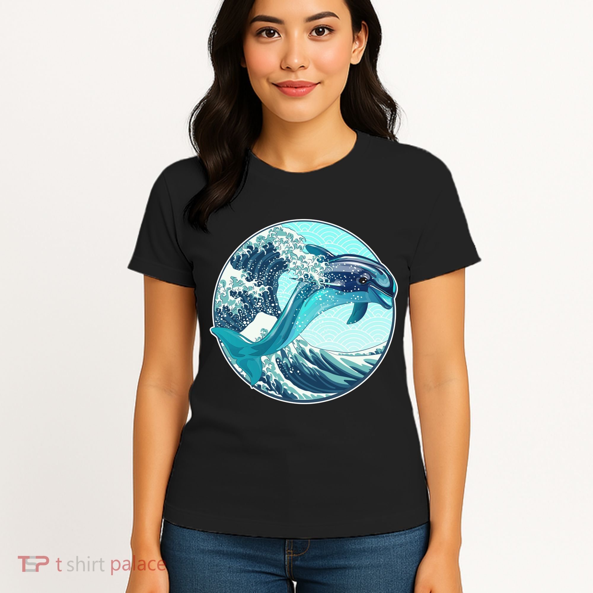 The Great Wave Dolphin Women's T-Shirt