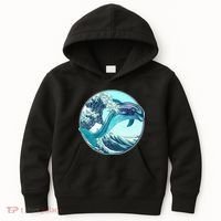 The Great Wave Dolphin Kids Hoodie thumb 0