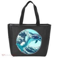 The Great Wave Dolphin Tote Bag thumb 0