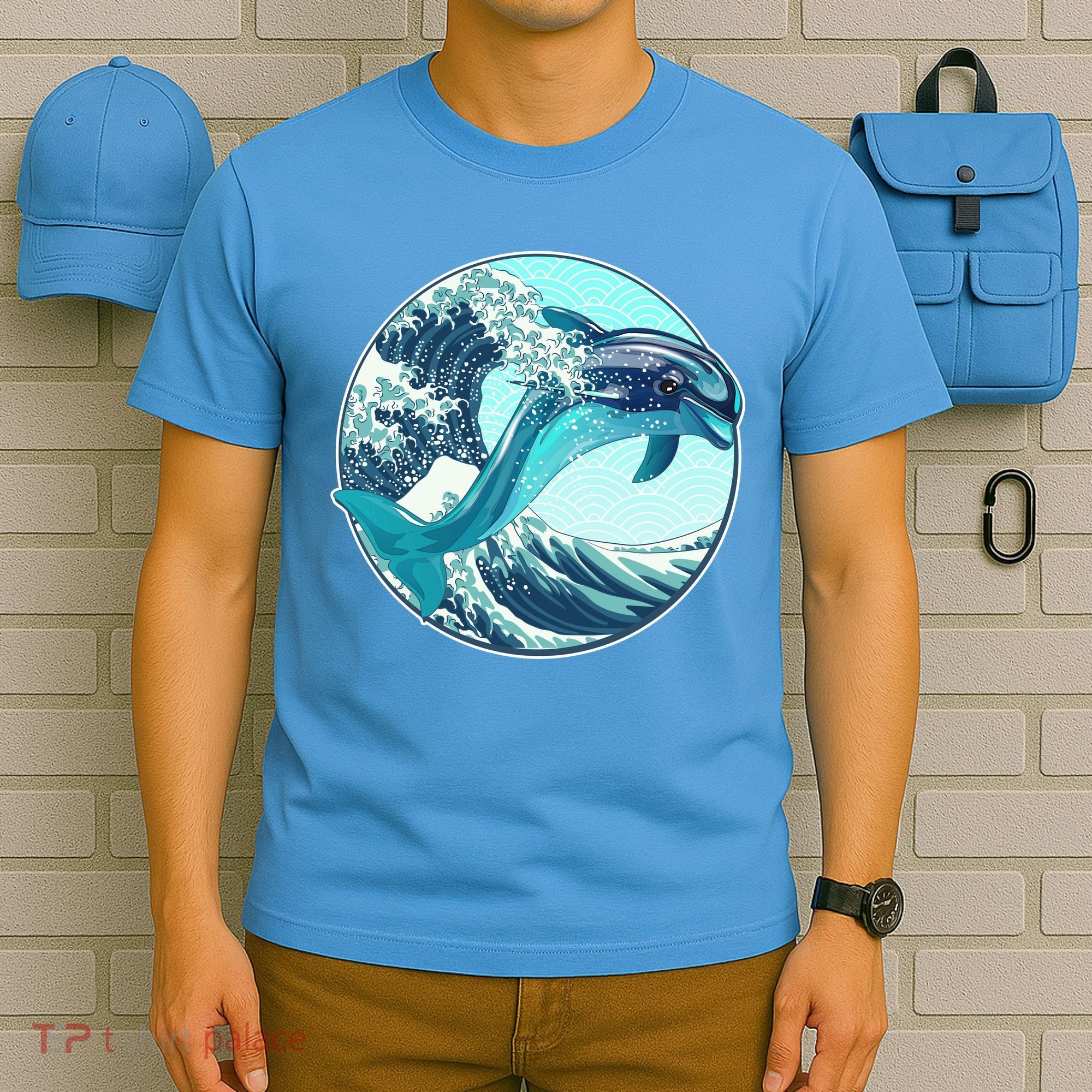 The Great Wave Dolphin T-Shirt