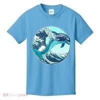 The Great Wave Dolphin Kids T-Shirt thumb 0