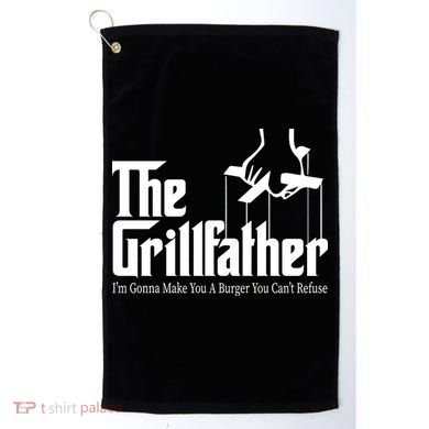 The Grillfather Burger You Can't Refuse Golf Towel