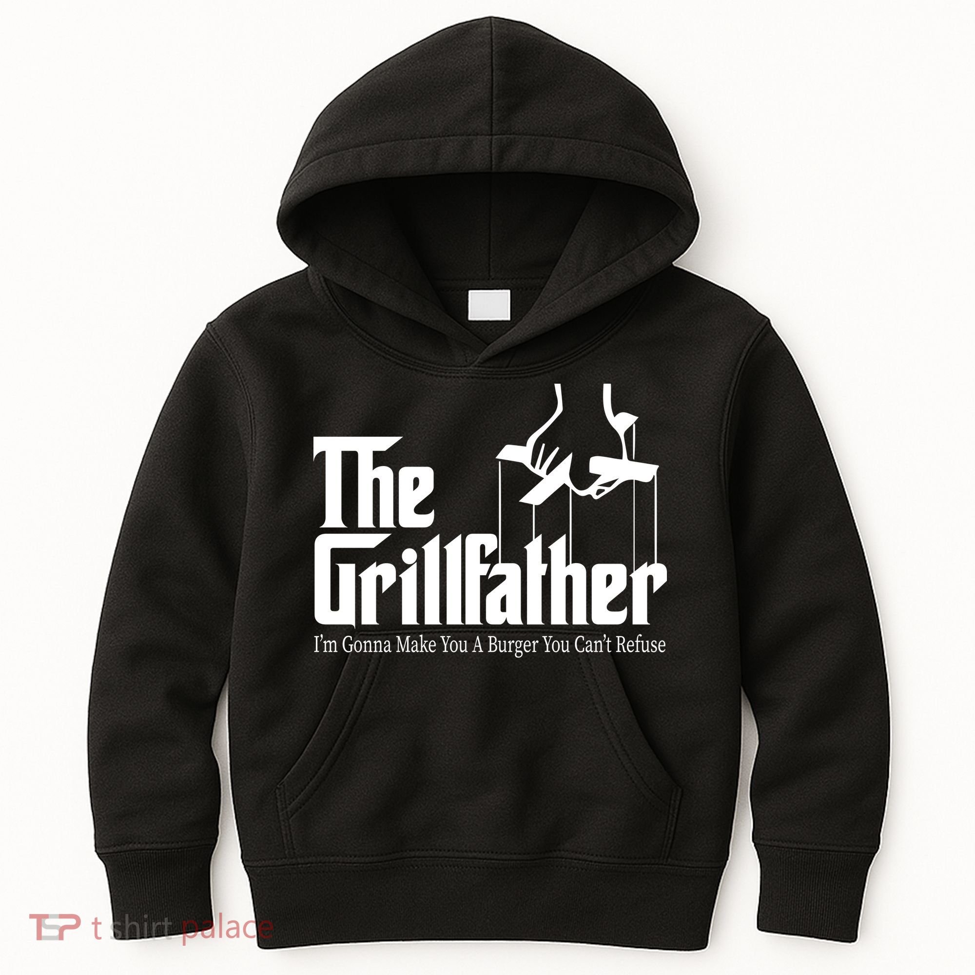 The Grillfather Burger You Can't Refuse Kids Hoodie