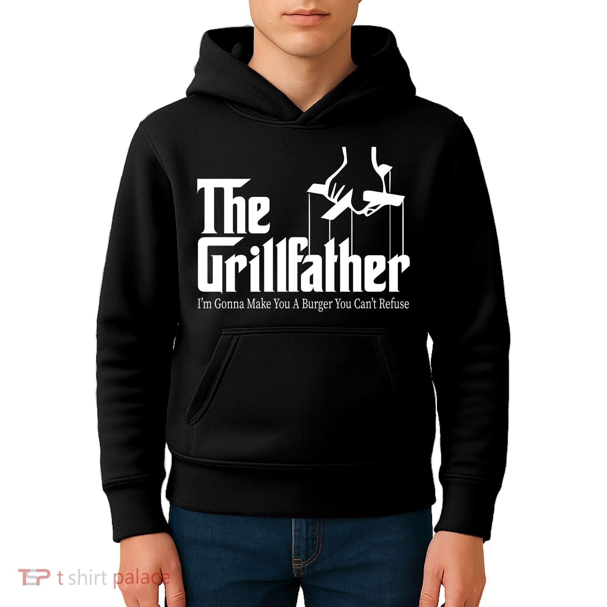 The Grillfather Burger You Can't Refuse Kids Hoodie