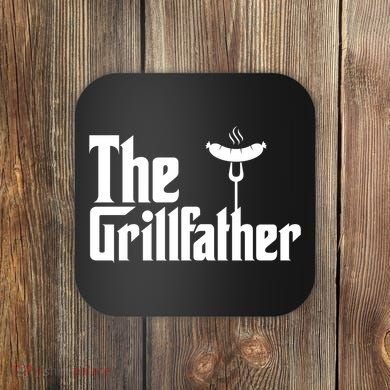 The Grillfather Father's Day Grill Coaster
