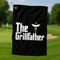 The Grillfather Father's Day Grill Golf Towel thumb 1