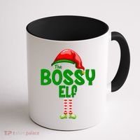 The Grumpy Elf Matching Christmas Coffee Mug thumb 1