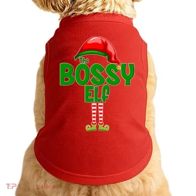 The Grumpy Elf Matching Christmas Doggie Tank