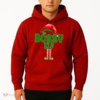 The Grumpy Elf Matching Christmas Hoodie thumb 2