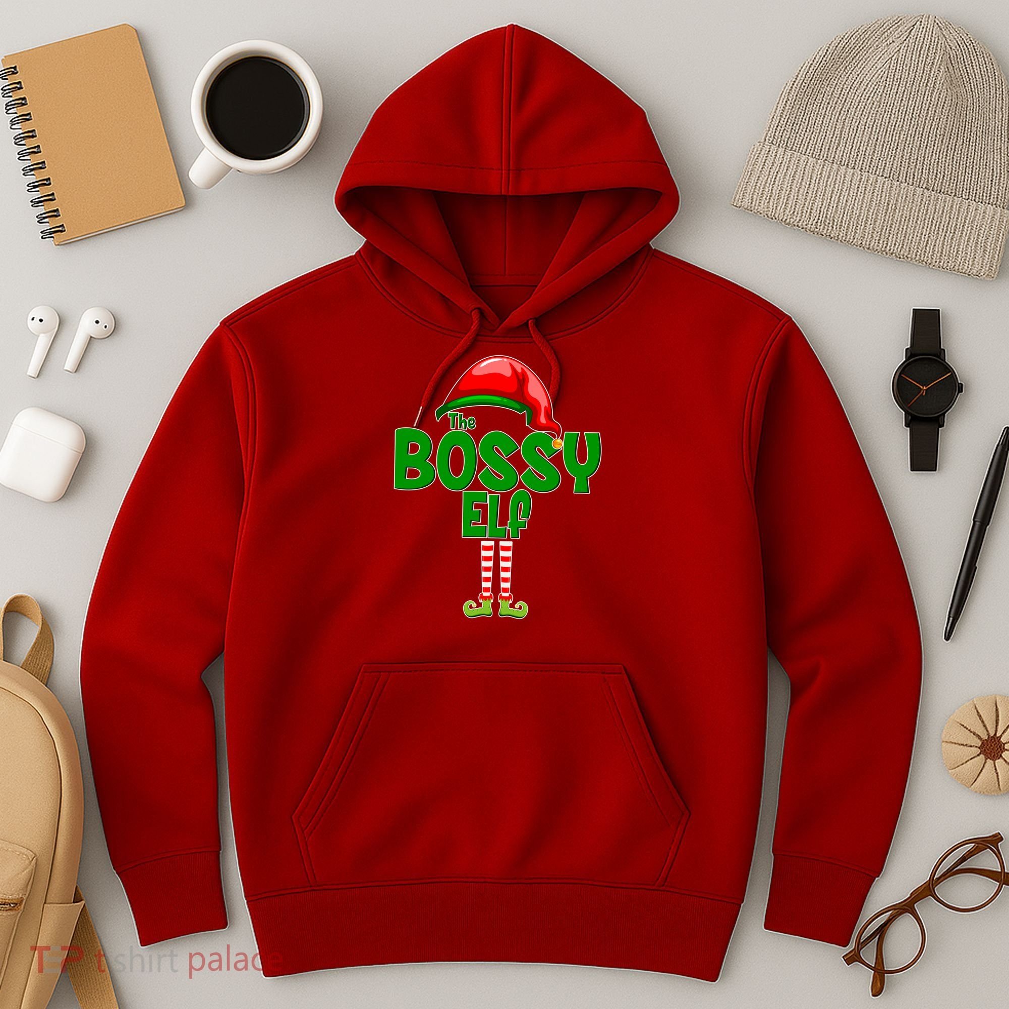 The Grumpy Elf Matching Christmas Hoodie