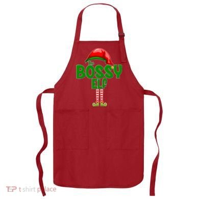 The Grumpy Elf Matching Christmas Apron