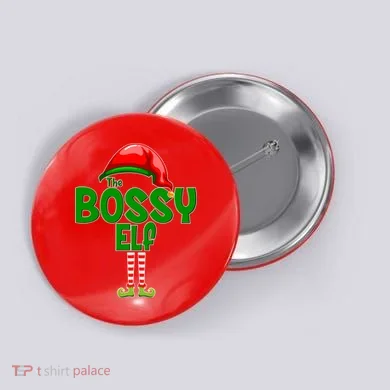 The Grumpy Elf Matching Christmas Button