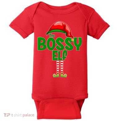 The Grumpy Elf Matching Christmas Baby Bodysuit