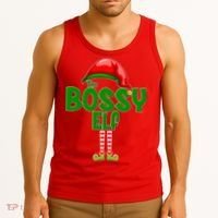 The Grumpy Elf Matching Christmas Tank Top thumb 3