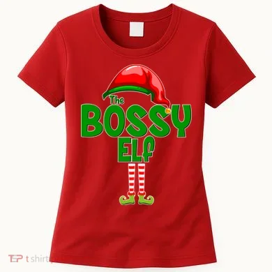 The Grumpy Elf Matching Christmas Women's T-Shirt