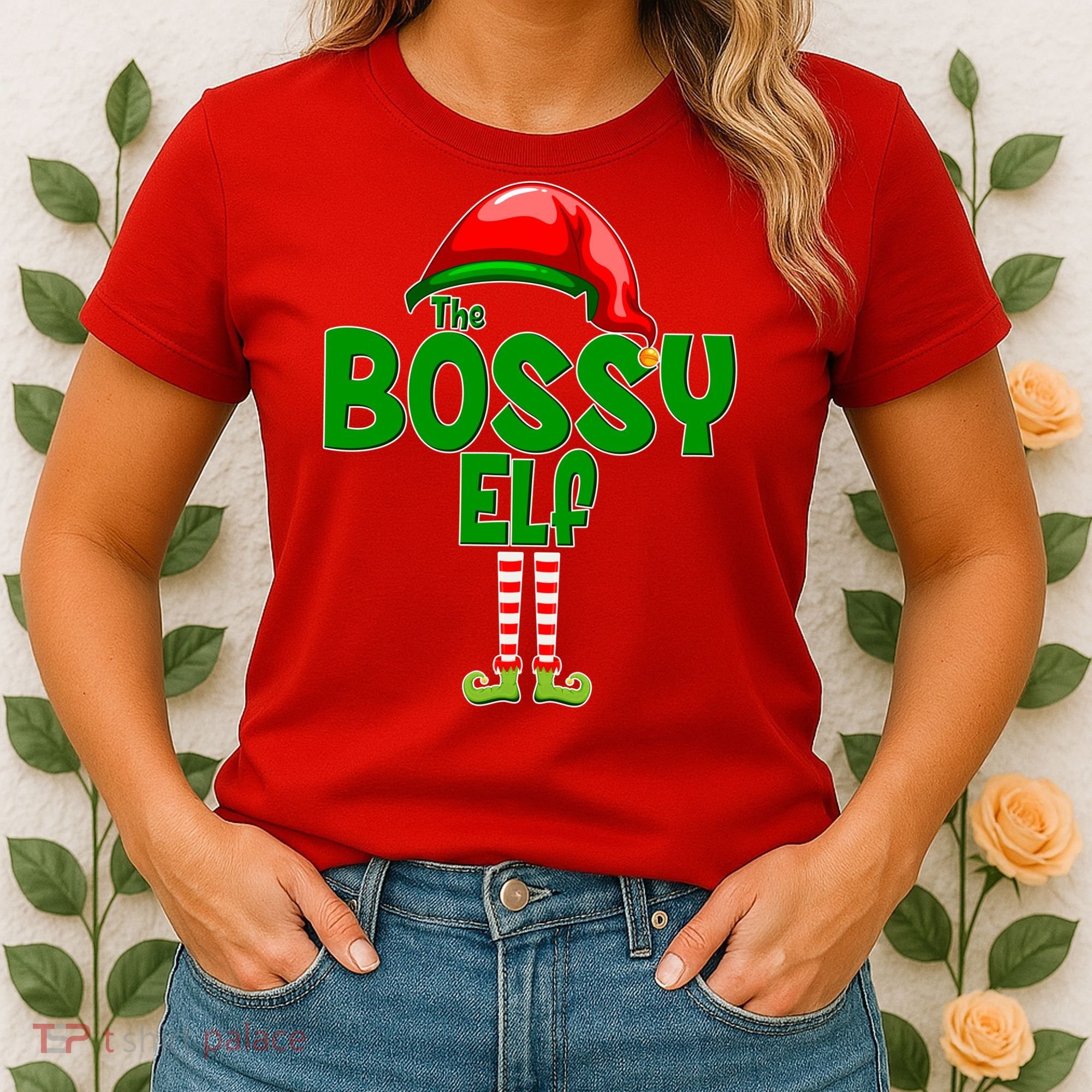 The Grumpy Elf Matching Christmas Women's T-Shirt