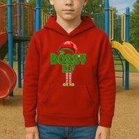 The Grumpy Elf Matching Christmas Kids Hoodie thumb 2