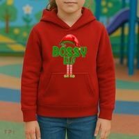 The Grumpy Elf Matching Christmas Kids Hoodie thumb 3