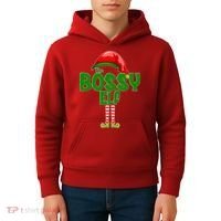 The Grumpy Elf Matching Christmas Kids Hoodie thumb 4