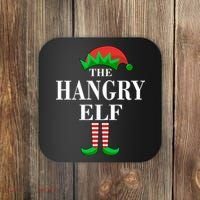 The Hangry Elf Funny Family Matching Christmas Coaster thumb 0