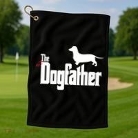 The Hot Dog DogFather Golf Towel thumb 1