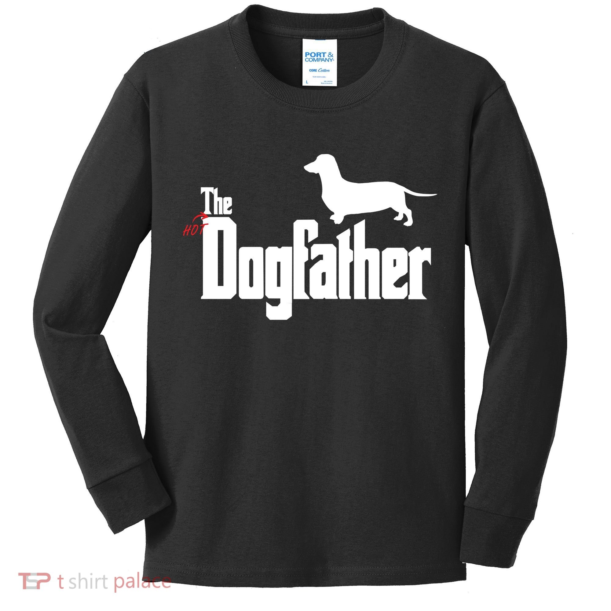 The Hot Dog DogFather Kids Long Sleeve Shirt
