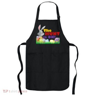 The Hunt is On! Easter Rabbit Egg Hunt Apron