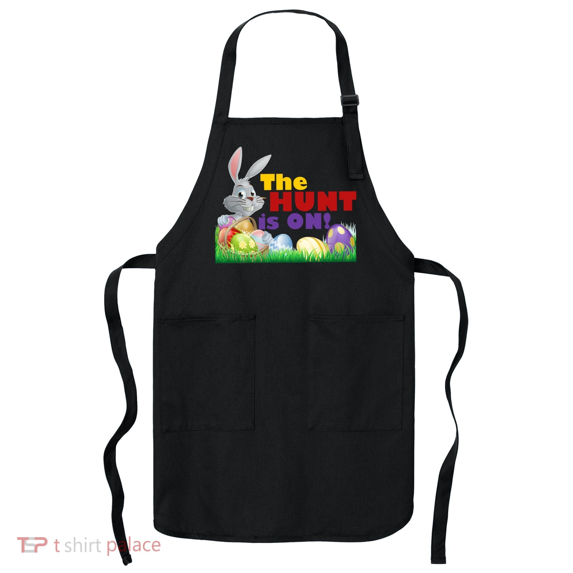 The Hunt is On! Easter Rabbit Egg Hunt Apron