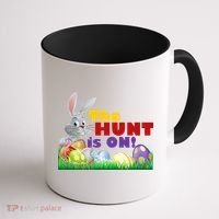 The Hunt is On! Easter Rabbit Egg Hunt Coffee Mug thumb 1