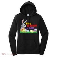 The Hunt is On! Easter Rabbit Egg Hunt Women's Hoodie thumb 0