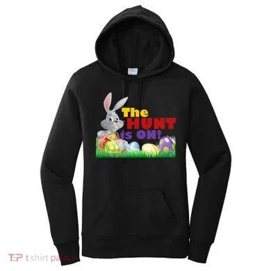 The Hunt is On! Easter Rabbit Egg Hunt Women's Hoodie