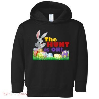 The Hunt is On! Easter Rabbit Egg Hunt Toddler Hoodie