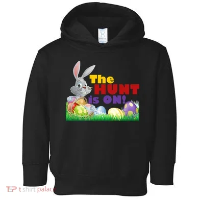 The Hunt is On! Easter Rabbit Egg Hunt Toddler Hoodie