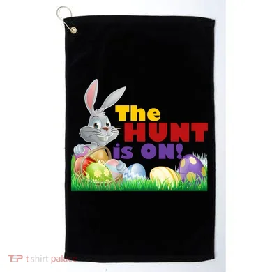 The Hunt is On! Easter Rabbit Egg Hunt Golf Towel
