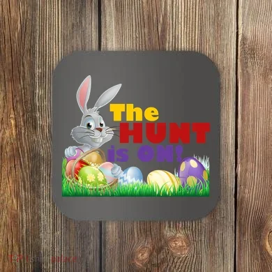 The Hunt is On! Easter Rabbit Egg Hunt Coaster
