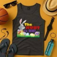 The Hunt is On! Easter Rabbit Egg Hunt Tank Top thumb 4