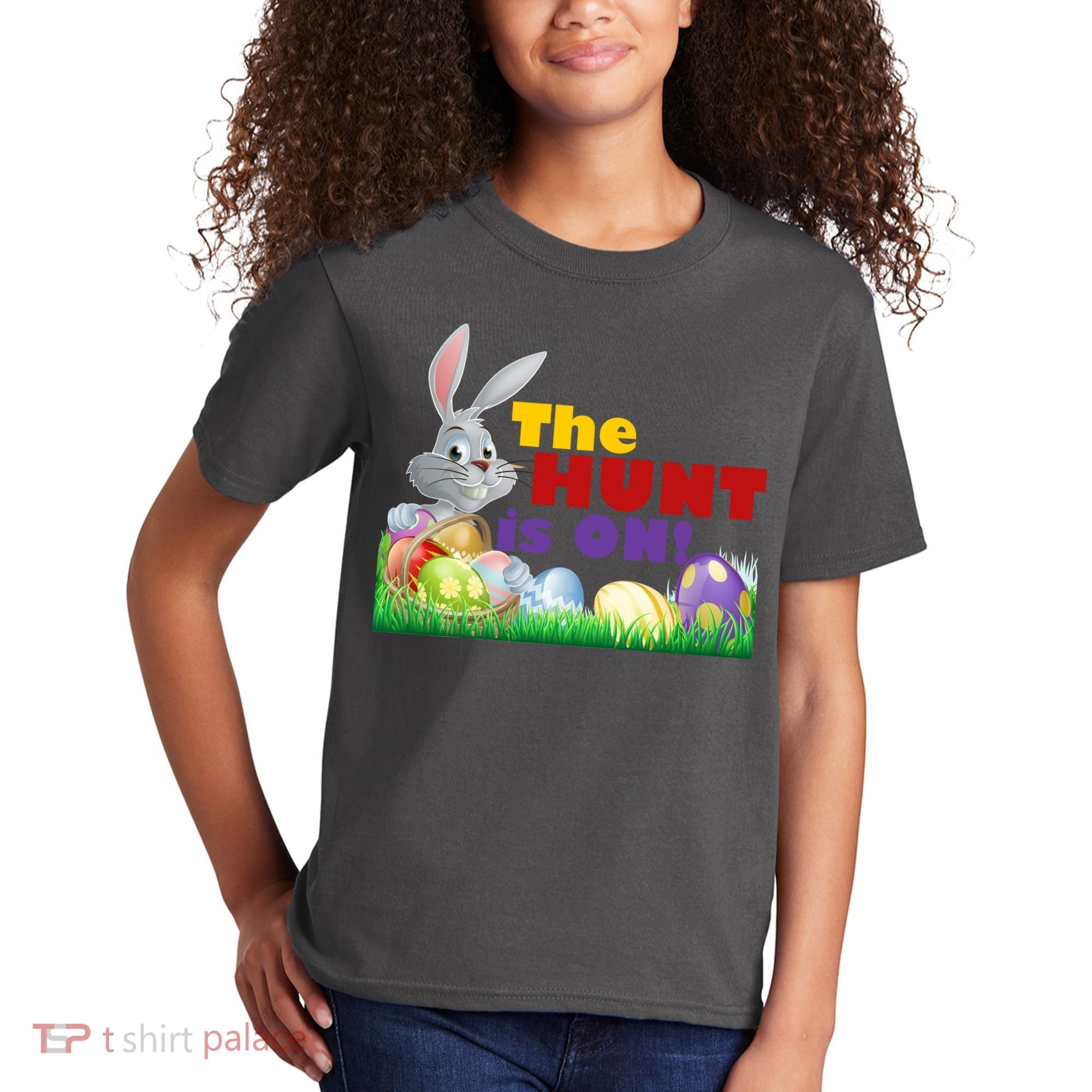 The Hunt is On! Easter Rabbit Egg Hunt Kids T-Shirt