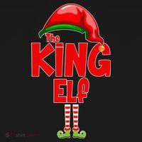 The King Elf Christmas Button thumb 1